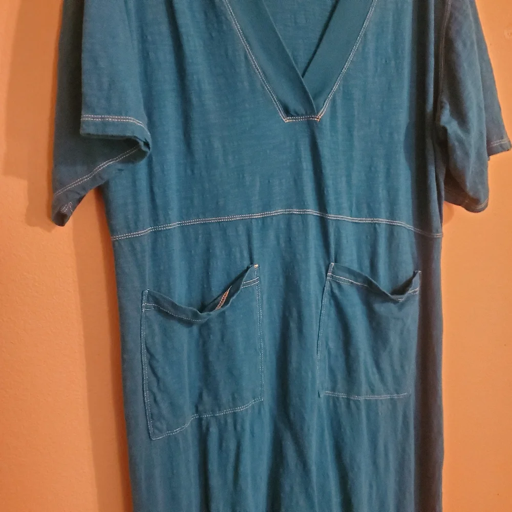 NATURAL LIFE Charlie Blue Oversized Vneck Short Sleeve Loungewear Pj's Jumper M - Picture 4 of 10